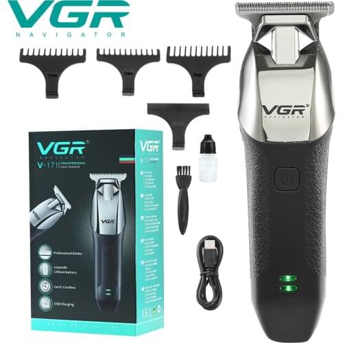 VGR V-171 USB Electric Hair Clipper Man Shaver Trimmer Beard Razor Floating Washable Rechargeable Hair Cutting Machine For Men