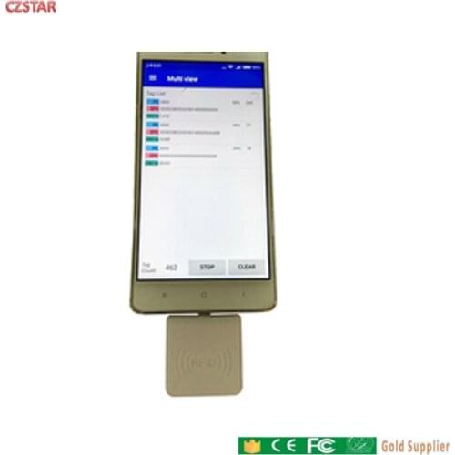 Android Micro USB OTG Smart ID IC rfid card Reader 13.56mhz 125khz uhf 840-960mhz Smartphone Reader Read range
