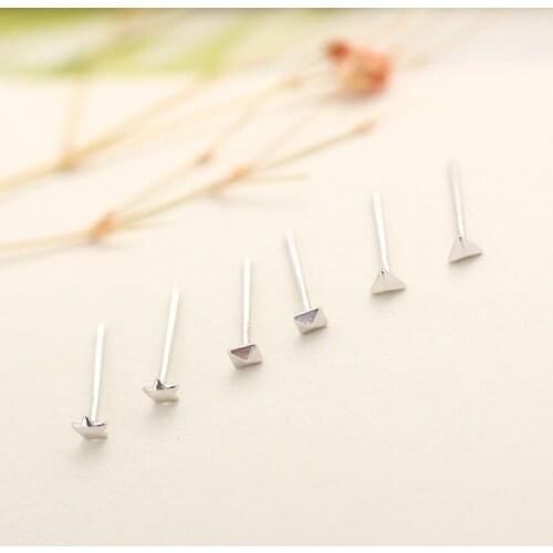 925 Sterling Silver Prevent Allergy mini Square Brincos Stud Earrings for Women Wedding Earrings Jewelry Accessories