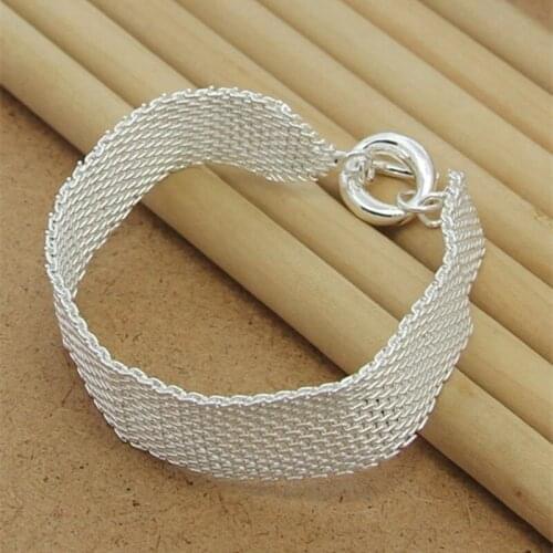 New Style 925 Silver Bracelet Mesh TO Bracelet For Woman Charm Jewelry Gift