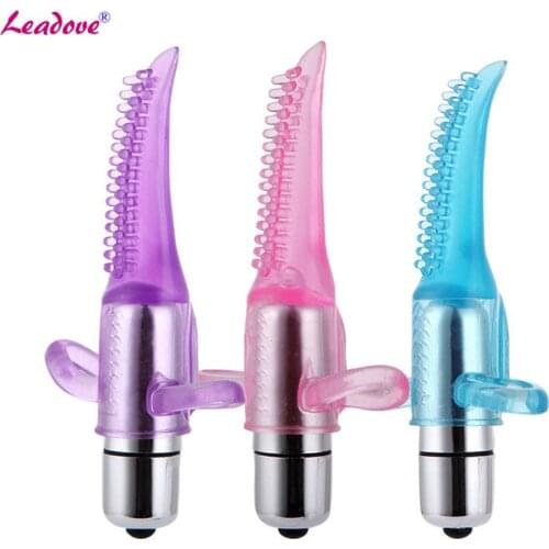 Lip Mouth Tongue Vibrators Oral Sex Toys Mini Finger Stimulate G-spot Massager Licking Clitoris Erotics Toys For Women ZD0214