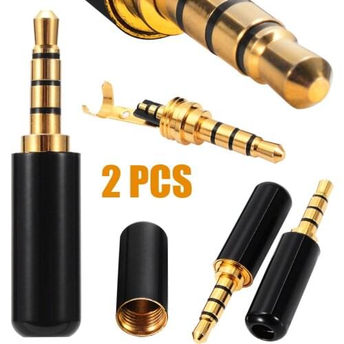 2pcs/lot 3.5mm Jack Audio Adapter Male Port Headphone Earphone Plug Adapter Converter for Speaker Aux Cable