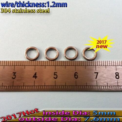 2017 new fishing solid ring 1.2mm5mm7.6mmm quantily 500pcs/lot Specializing in the production
