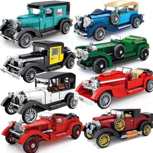 2021 classic car city car speed champion car racing Moc building blocks brick car children DIY puzzle toy