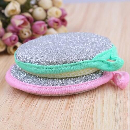 3Pcs 1Pcs Double Sides Cleaning Sponge Pan Pot Dish Clean Cloth Dishwashing Brushes Kitchen Tools