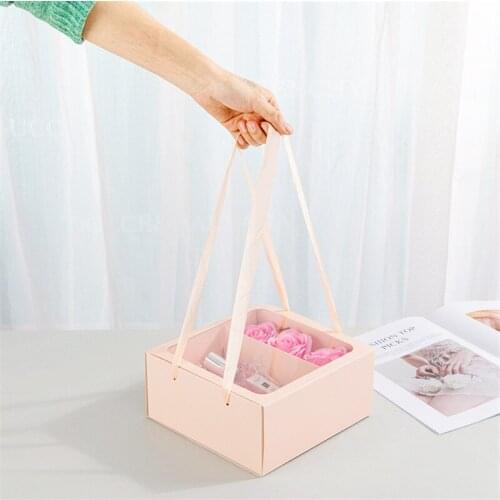 50pcs/lot Creative portable flower boxes folding dessert gift boxes lipstick perfume gift boxes flower boxes wholesale