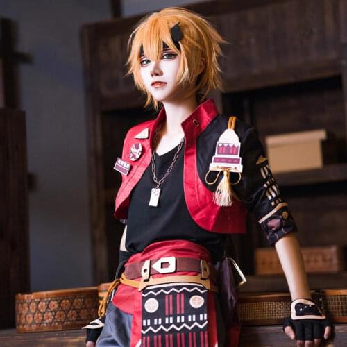 Anime!Genshin Impact Tohma Game Suit Gorgeous Kimono Handsome Uniform Cosplay Costume Halloween Carnival Outfit For Men 2021 NEW