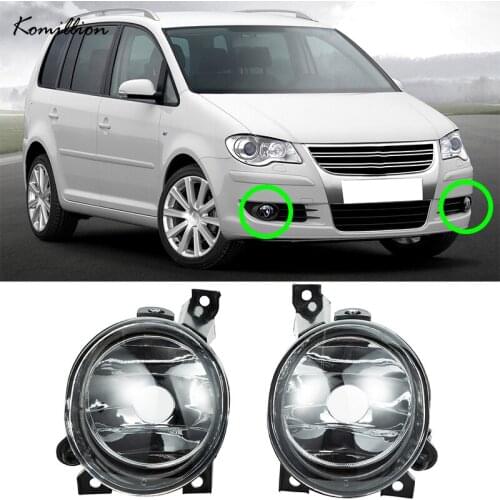 Car Left/Right Front Side Lower Bumper Fog Lights Without Bulbs Lamp for VW Touran 2003-2010 Auto Replacement Exterior Parts