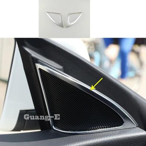 For Mercedes Benz GLA 2015 2016 2017 2018 2019 Car ABS Chrome Sticker A Column Audio Speak Window Windshield Side Hoods