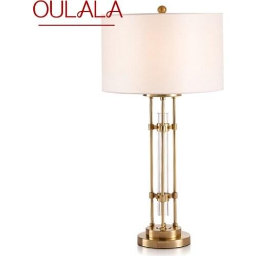 OULALA White Table Lamp Contemporary LED Decorative Desk Lighting for Home Living Room