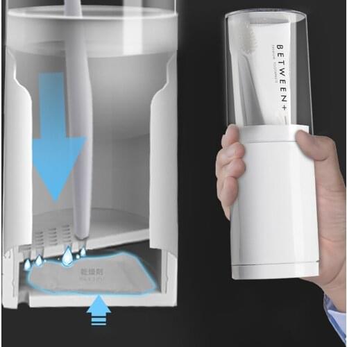 Travel Toothbrush Storage Box Portable Tooth Cylinder Cup Creative Simple Tooth set Box Travel Brushing Cup Wash Cup Set