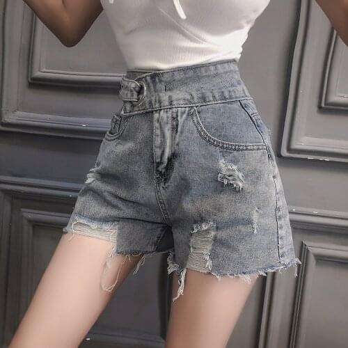 2020 summer fashion spring new Korean version of the hot high waist wild denim super shorts