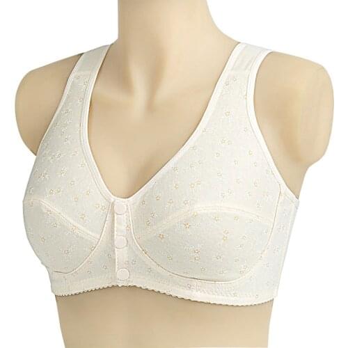 Front Close Cotton Bras For Women Wirekess Cami Bra Bralette Comfortble Underwear Female Lingerie Plus Size 44,B C Cup