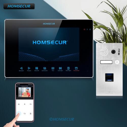 HOMSECUR 7" Wired WIFI Video&Audio Smart Doorbell with IR Night Vision for House BC061HD-S+BM719WF-B