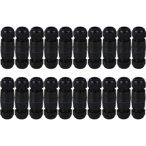 20/8/5/2Pcs Ethernet LAN IP68 Protection M25 Locknut Plastic RJ45 UnShielded Waterproof Cable Gland Connector for Double Cable