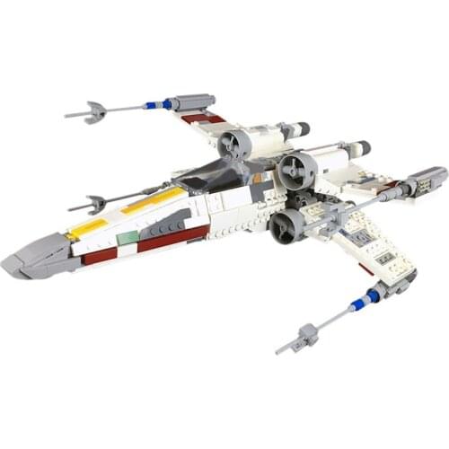 MOC Space of Wars Wing Starfighters Space Plane Red 5 Battle Plane DIY Model Building Blocks Bricks Assembly Toys Kids Gift