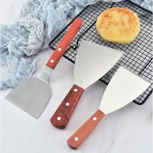 Wooden handle pancake spade kitchen gadget Fried steak steak spade pressure spade Teppanyaki barbecue spade cooking spade
