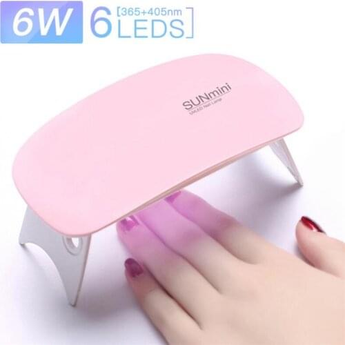 Nail Lamp 6w Mini Nail Dryer White Pink UV LED Lamp Portable USB Interface Convenient for Home Use Mini UV Gel Varnish Dryer
