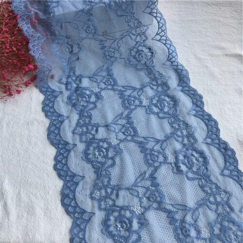 23.5cm ribbon high quality elastic lace fabric african lace fabric flower pattern lace ribbon width diy