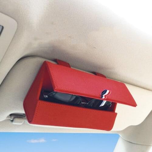 PU Leather Multi-function Car Sunglasses Storage Box Car Sun Visor Seat Back Bag Door Storage Position Suspension Decoration Box