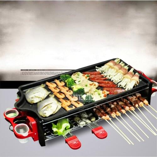 Multifunctional Double Layers Smokeless Electric Pan Grill BBQ Grill Raclette Grill Electric Griddle FWX-520-2 220V/50HZ 1800W
