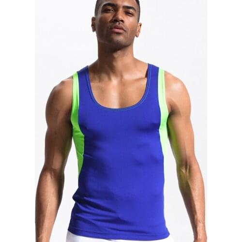 New Sale Men Breathable Running Vest Sports Fitness Sleeveless Training Tank Tops Summer Quick-Dry Body Shaping T-Shirt