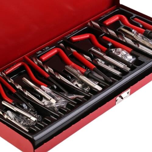 New Durable Thread Repair Tool Helicoil Rethread Repair Kit Set Garage Workshop Tool Professional Recoil Repair Tool