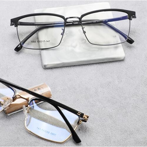 OEYEYEO New Light And Flexible Metal Spectacles Frame Mens Art Retro Myopia Eyeglasses Ladies Fashion Eyebrow Eyewears G1083