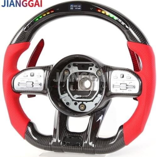 Steering Wheel Fit For Mercedes Benz W205 W212 W463 C63 S63 CLS63 E63 LED Shift Racing Wheel