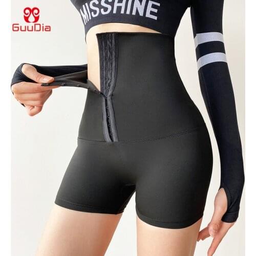 GUUDIA Tummy Control Shorts High Waist Trainer Short Body Shaper Pants Waist Shaper Slimming Weight Loss Corset Sports Shorts