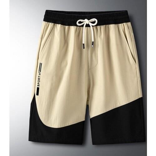 Color Matching Men Shorts MenS Beach Quick Dry Board Shorts Knee Length Cool Straight Wide Leg Big Pockets Board Short Pants