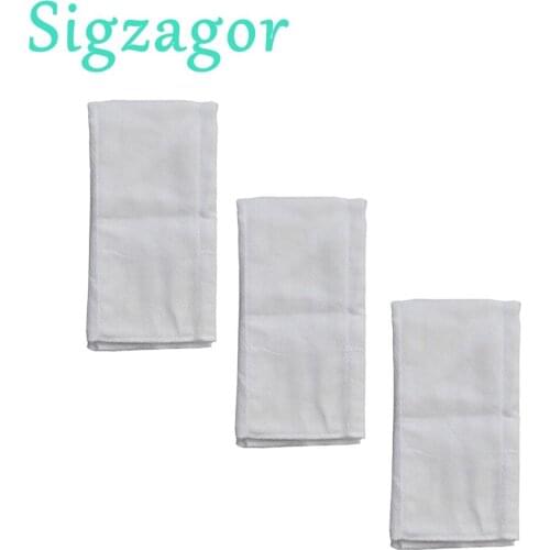 [Sigzagor] 3 Prefold Cloth Diapers Burp Cloths Nappies Inserts 2x3x2 Burp Cloth 100% Cotton Gauze Muslin 49x35cm 19.3x13.8in