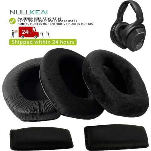 NULLKEAI Replacement Earpads For SENNHEISER RS160 RS165 RS170 RS175 RS180 RS185 RS190 RS195 Headphones Earmuff Cover Headband