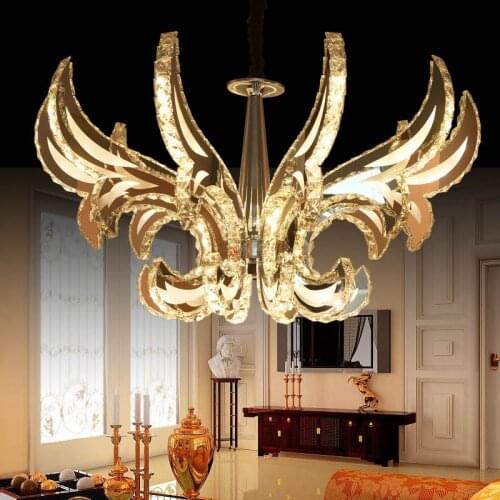 Dimmer Remote Control LED 48W 8 light K9 Crystal Chandelier Lihting 110-240v Size:80*80*82cm