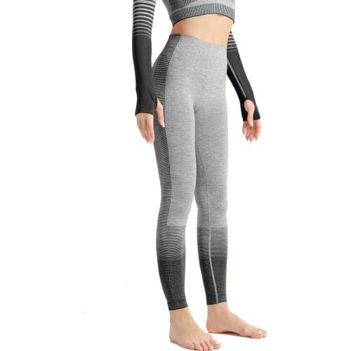 SVOKOR Sexy Leggings Fitness Push Up Leggings Women High Waist Workout Pants Running Gym Womens Clothing Printed Stripe
