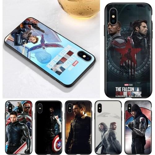 Falcon Winter Soldier For Apple iPhone 12 11 Pro Max mini XS Max XR X 8 7 6 6S Plus 5S SE 2020 Soft Phone Case