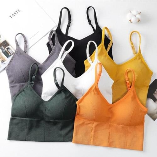 U-shaped Back Bra Tube Top Women Bralette Crop Top Candy Colors Sexy Lingerie Bras Sports Underwear Fashion Ladies Street Tops