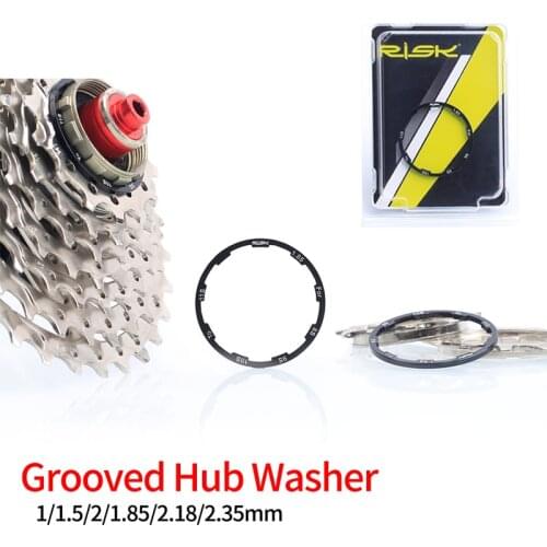 Bicycle Grooved Hub Washer MTB Bottom Bracket Spacers Flywheel Cassette Gasket Road Bike Freehub Washer 1/1.5/2/1.85mm 10S 11S