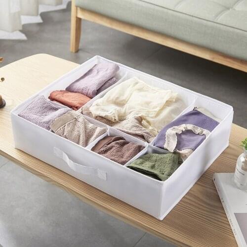 New Underwear Storage Box Socks Bra Underpants Foldable Divider Drawer Closet Organizer Household Clothes Storage Sorting Tools