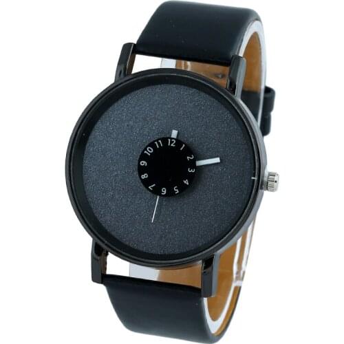 Gnova Women Watch minimalist brilliantine gloss black dial PU Leather Dress wristwatch Fashion Girl Quartz Relogio Reloj A467