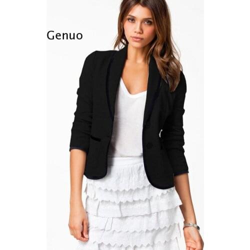 Women Blazer Fashion Solid Slim Jacket Coat Winter Long Sleeve Turn-down Collar Jacket Business Blazers Coat for Ladies