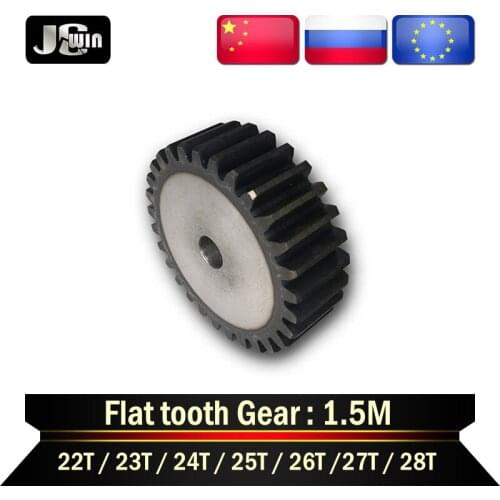 1PCS 45# Steel 1.5 Modulus 22T-28T Spur Gear Pinion/Metal Gear 22 Teeth - 28 Teeth Thickness 15mm