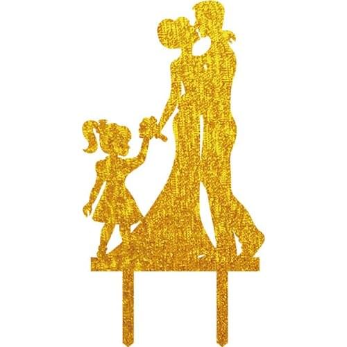 1PCS Family Style Cake Topper Wedding Birthday Party Anniversary Decorations Kids Gift Cake Decor Rustic Wedding Favors