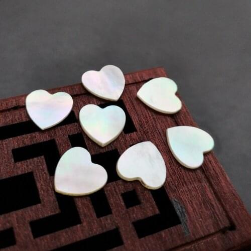 100pcs/lot 10mm Natural Heart cut Mother pearl shell Beads Heart Cut Mother of Pearl Shell for DIY Jewelry
