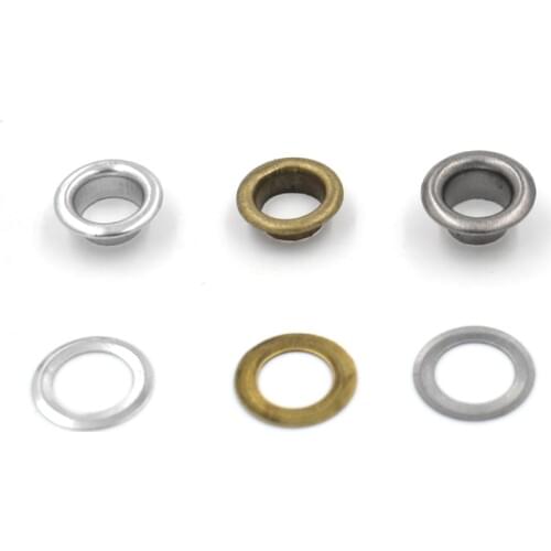 100 pieces/lot) An inner diameter of 6mm eyelets. Gas buttons. Metal pores. Hollow rivets. Shoebox pores. Wearing rope hole