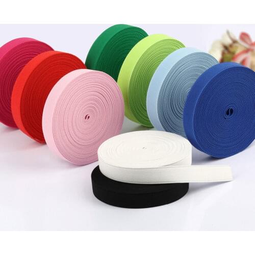2cm Elastic Band for Clothes Flat Sewing Strap Wide Rubber Ribbon Stitching Bra Straps Black Waistband Emulsion Elastics Tape