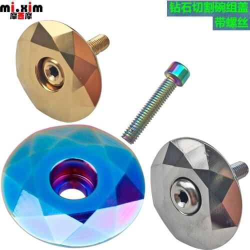 2021 New 1-1/8" MTB Headset Screws Top Cap Cover Aluminum Alloy Mountain Road Bicycles Bowl Bike Stem Cap Bicycle Accessories