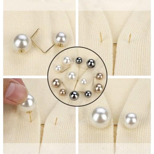 Fashionable 3PC Collar Artifact Failure Button Pin Clothes Skirt Pants Waist Brooch Accessories Clothes Accessories Decoration