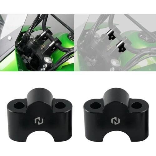 30mm Motorcycle Handlebar Risers For Kawasaki KLR650 2008-2022 2021 2020 2019 2018 2017 2016 Bar Kit Mounting Bar Clamp Bracket