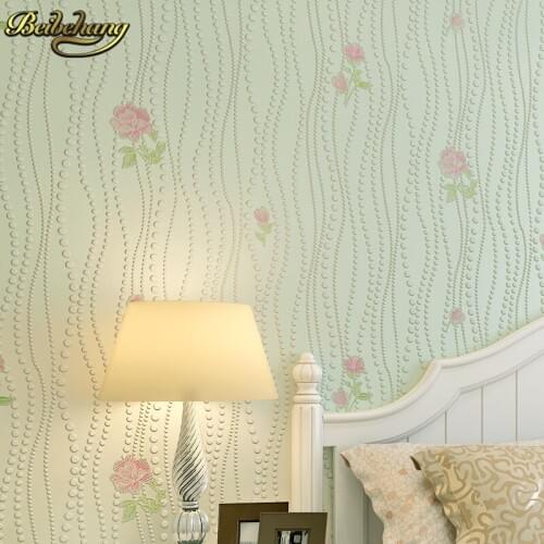 Beibehang home decor Stripe childrens pink blue orange papel de parede 3d Wallpaper roll flower kid wall paper roll for bedroom